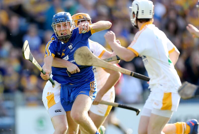 Shane O'Donnell in action for Clare during the 2013 under-21 final against Antrim in Thurles. Ten years later O'Donnell is one of seven survivors from that team who is expected to feature in this year's senior championship. Photograph: James Crombie/Inpho 