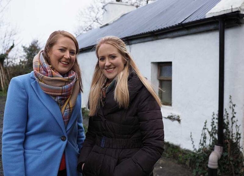 Leanne and her sister Vanessa on Cheap Irish Homes. Photograph: RTÉ