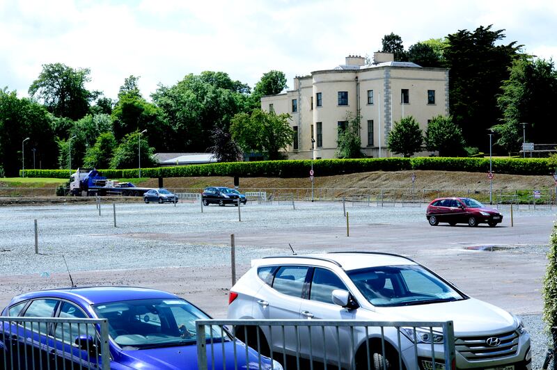 The athletics track at Belfield more than 10 years ago was deemed unsafe and ripped up in parts to serve as a car park. File photograph: Cyril Byrne/The Irish Times  