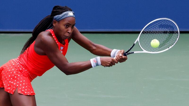 Coco Gauff lost to Anastasija Sevastova in the opening round of the US Open. Photograph: Jason Szenes/EPA