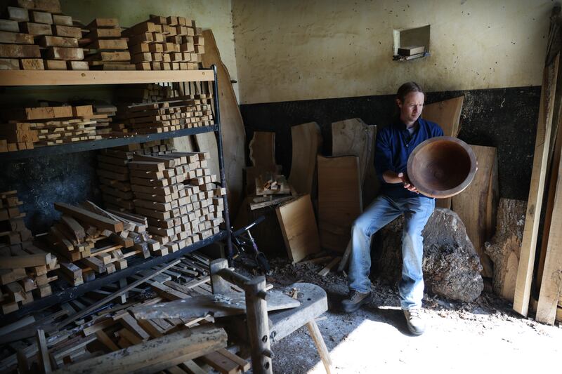 Eoghan Leadbetter in his workshop in Stoneyford, Co Kilkenny. Photograph: Bryan O’Brien 