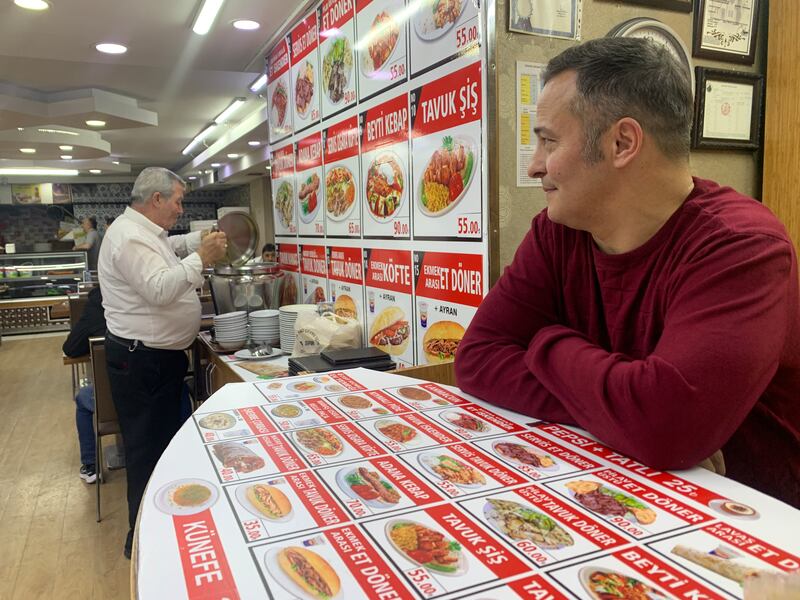 Berkant Yukselturk, owner of the Haci Bayram canteen in Ankara, believes 'being a good person is not enough for a leader'. Photograph: Lorraine Mallinder. 