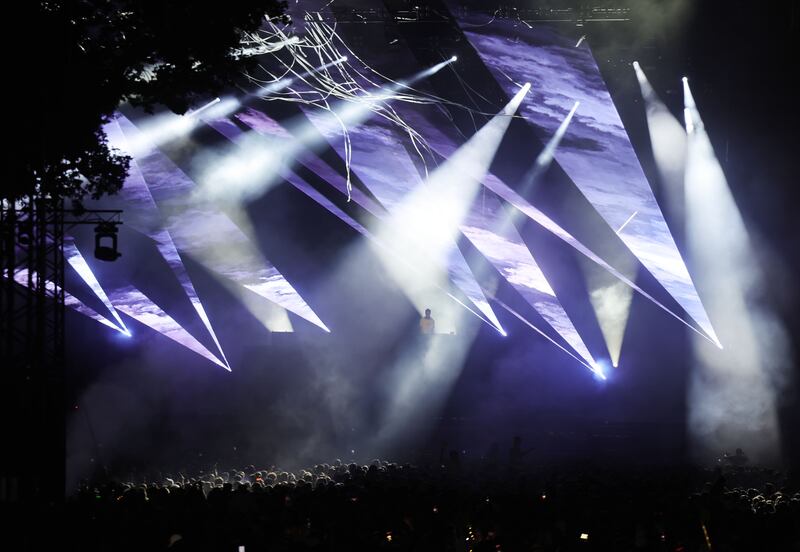 Electric Picnic 2024: Calvin Harris on the Main Stage on Saturday night. Photograph: Alan Betson