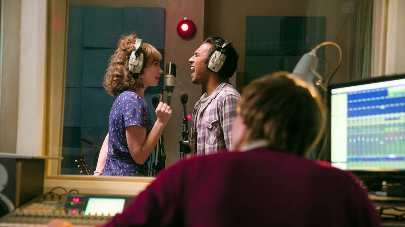 Lily James and Himesh Patel in Yesterday