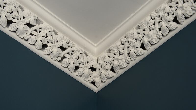 The house originally boasted lots of ornate ceiling cornices and roses, which were restored. Photograph: Dara Mac Dónaill