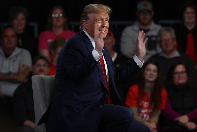 Donald Trump will make official the advance polling that has him crushing Nikki Haley’s bid in her native state. Photograph: Justin Sullivan/Getty Images