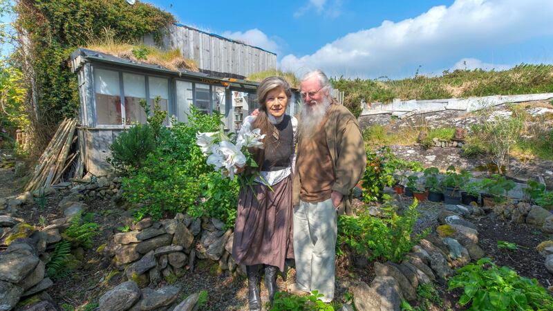 Jergan Janssen-Jerom and Felicitas Gross at their home in Adrigole, Castletownbere, Co Cork. Photograph:  Michael Mac Sweeney/Provision