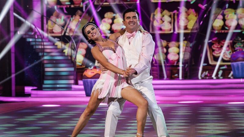 Des Cahill puts on a brave face after a low score of 12. Photograph: RTE