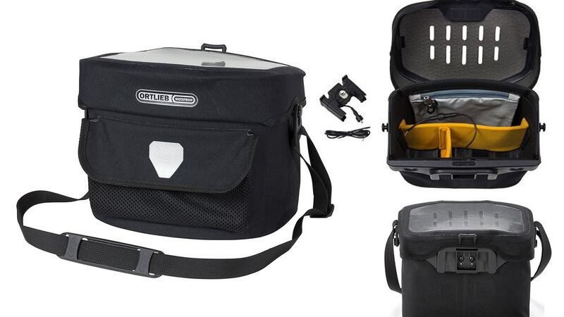 Recharge you phone as you cycle with the Ortlieb Ultimate 6 Pro E Handlebar Bag