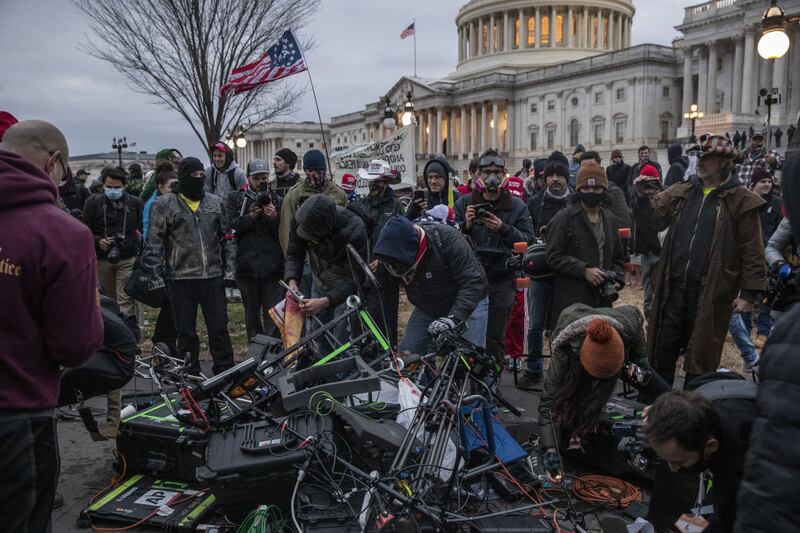 Meta’s retreat from news comes in the wake of allegations that its failures to moderate its apps sufficiently contributed to discord around former US president Donald Trump’s election as well as the riots in January 2021 when a mob stormed the Capitol building. Photograph: Victor J Blue/Bloomberg