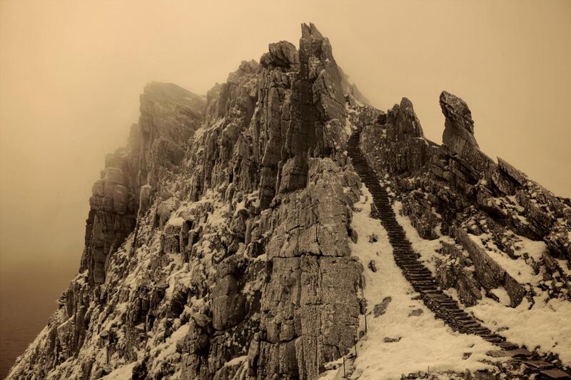Shaping Ireland: The Floating World, from Clare Langan’s 2013 Skelligs Series. Photograph: Clare Langan/Arts Council
