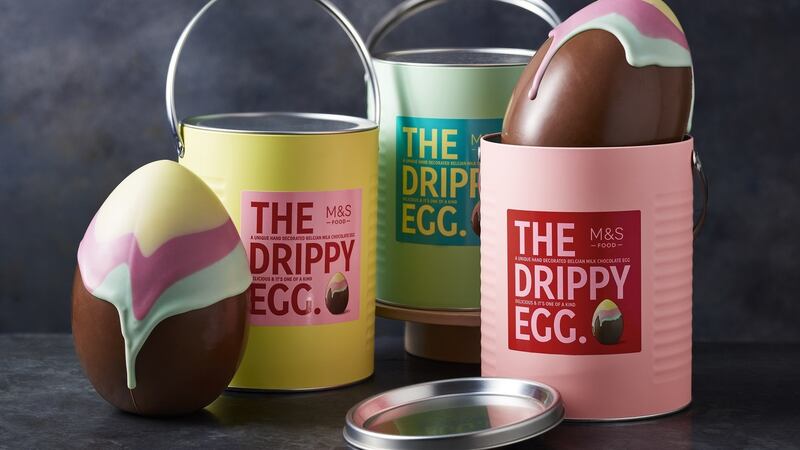 Drippy eggs made for M&S by Lir Chocolates