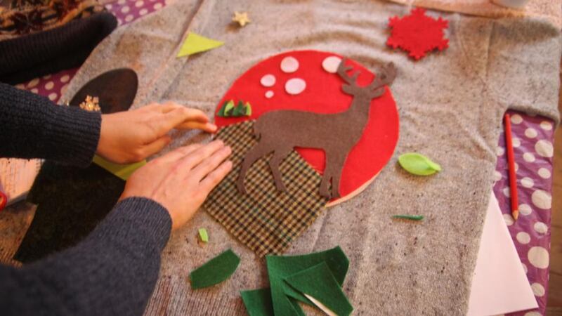 Darragh Murphy making his ‘Oh deer’ Christmas jumper