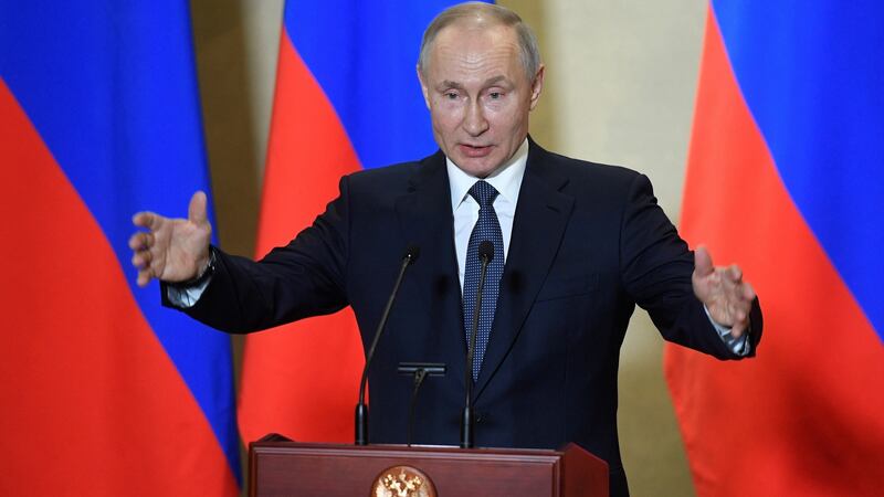 Russia’s president Vladimir Putin. Photograph: Alexander Nemenov/Reuters