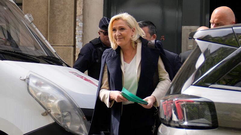 French far-right candidate Marine Le Pen: pledges to cut the retirement age to 60 for those who start work before 20, abolish income tax for under 30s and reduce VAT on energy to 5.5 per cent. Photograph: Francois Mori