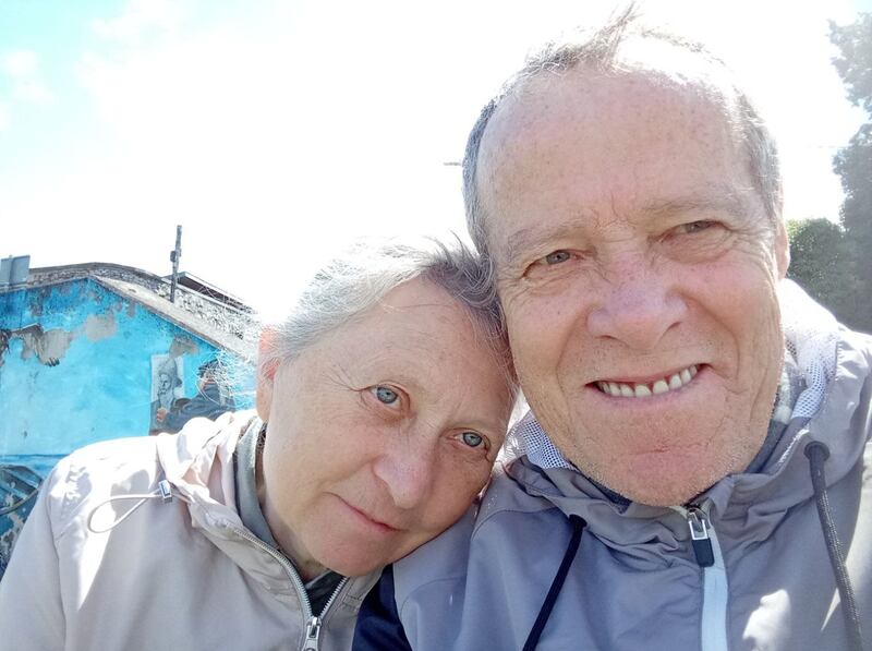 Nadia Dobrianska's mother, Olga, and father, Leonid 