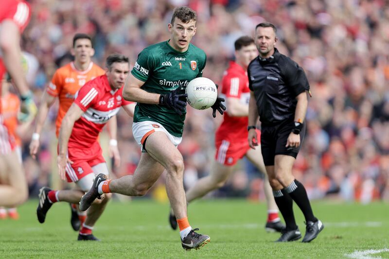 Armagh goalkeeper Ethan Rafferty. Photograph: Laszlo Geczo/Inpho