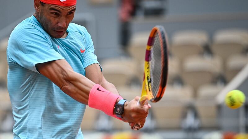 Spain’s Rafael Nadal confirmed he is in fine form by trouncing American Mackenzie McDonald in straight sets. Photograph:  Anne-Christine Poujoulat/AFP/Getty Images