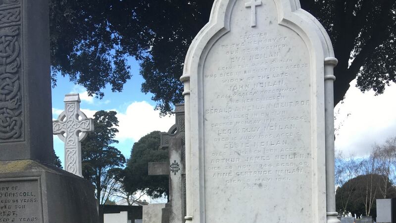 Neilan family plot in Glasnevin Cemetery where Gerald and Arthur are buried alongside their parents and other siblings.
