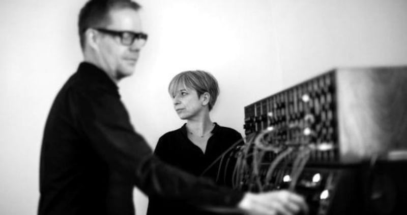 Max Richter and Yulia Mahr. Photograph: Mike Terry