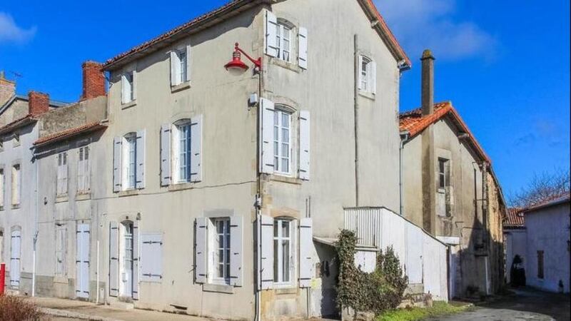 This three-storey with adjoining land in La Chapelle-Thireuil village is going for €50,000