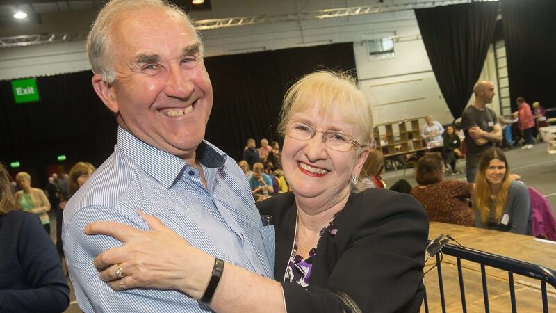 Mary Hilda Cavanagh with her husband Eddie: the longest-serving, continuously elected woman politician in the country. Photograph: Pat Moore.