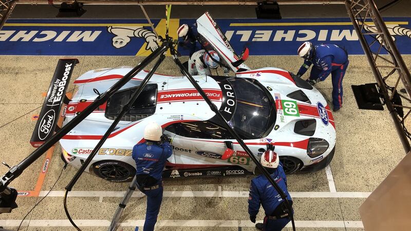 Ford’s pit crew in action