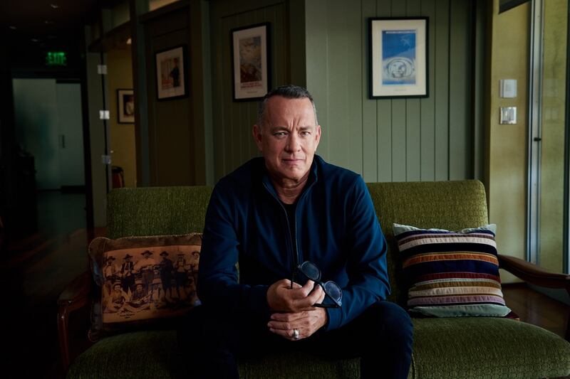 Tom Hanks, who has written a book of short stories called Uncommon Type. Photograph: Jake Michaels/The New York Times