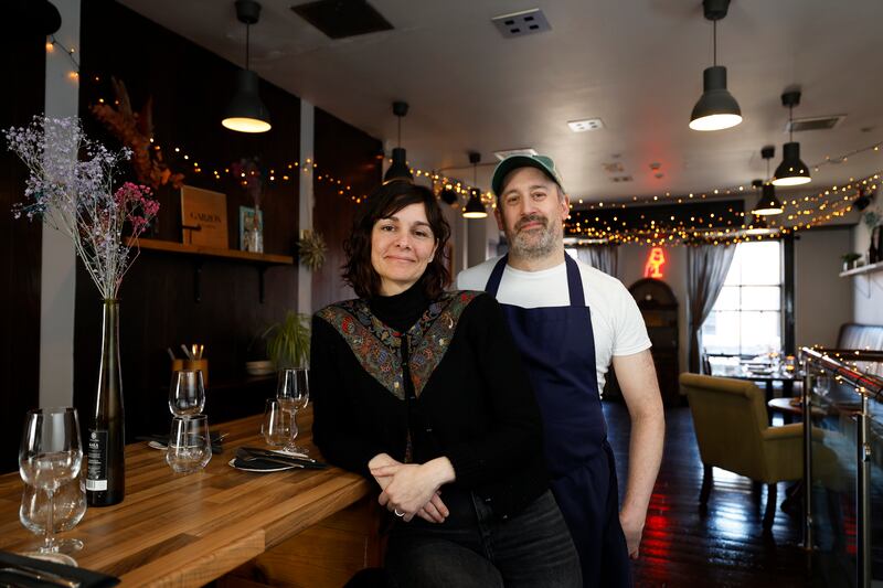 Elena Segura and Sebastian Sainz of Sea Shanty, upstairs from Conway’s Bar in Blackrock, Co Dublin. Photograph: Nick Bradshaw