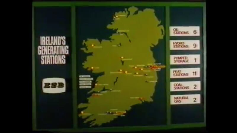 A still image from one of the ESB archive films showing the ESB powering generating stations of their day Photograph: ESB archive