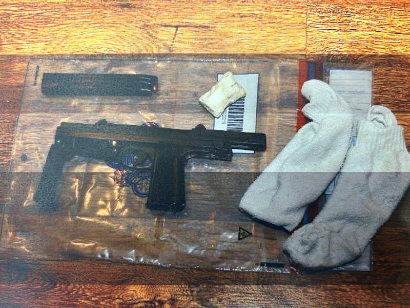 Gardaí found a loaded machine gun and 18 rounds of ammunition when they raided Woodland's home