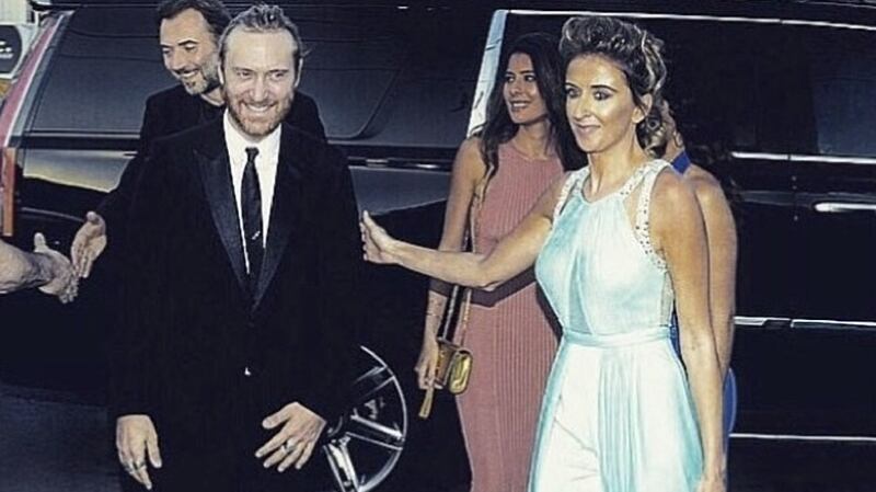 Sarah Lucey with DJ David Guetta