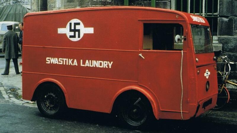 Former Swastika Laundry  red van