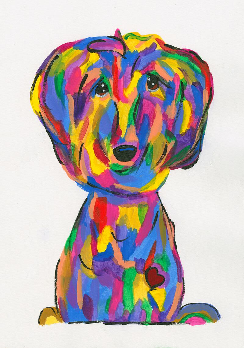 Muhammad Hadi Qureshi (4) won in his category for Dog (Finger Print Art)