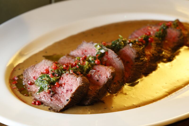 Steak frites, Caribou. Photograph: Nick Bradshaw