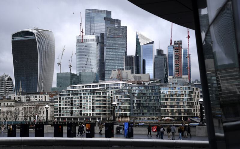 The City of London, the capital’s financial bastion located a couple of miles east of Westminster, was once an engine of growth for Britain. Photograph: Andy Rain/EPA