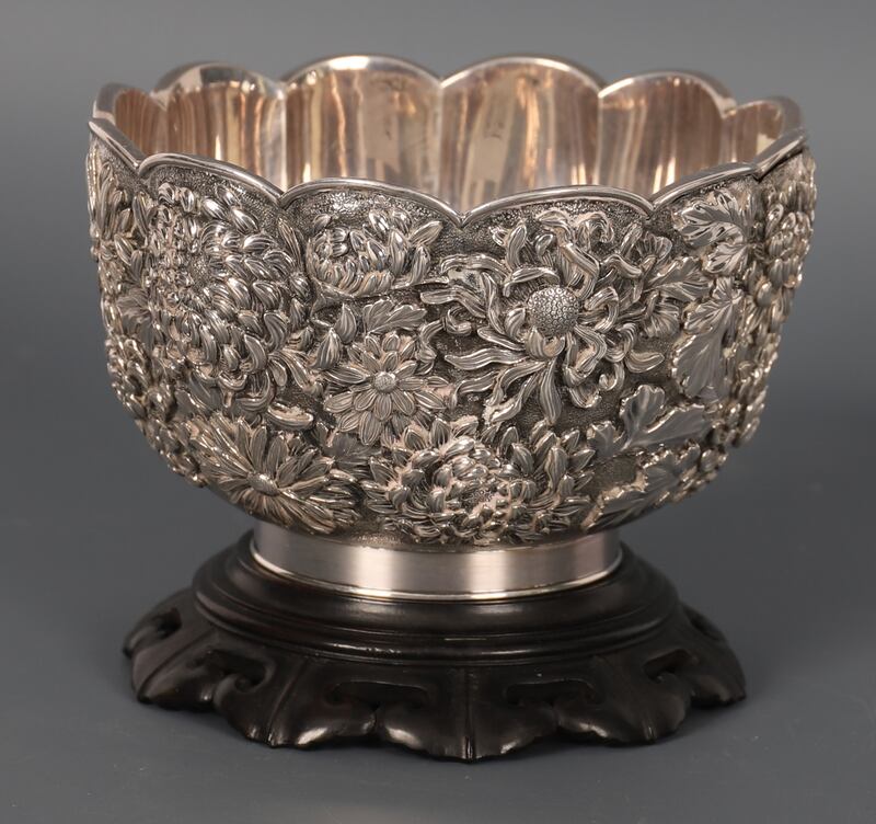 Japanese silver bowl