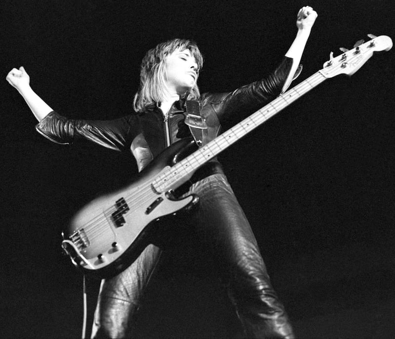 Suzi Quatro on stage in 1974. Photograph: Ian Dickson/Redferns/Getty
