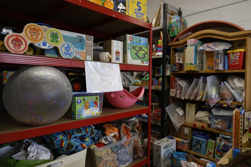 The shelves of Carrickmacross Toy Library are full of toys suitable for babies and young children. Photograph: Nick Bradshaw