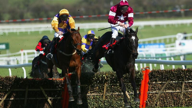 War of Attrition (right) was Michael O’Leary’s first Cheltenham runner in 2004.  Photograph: Phil Cole/Getty Images