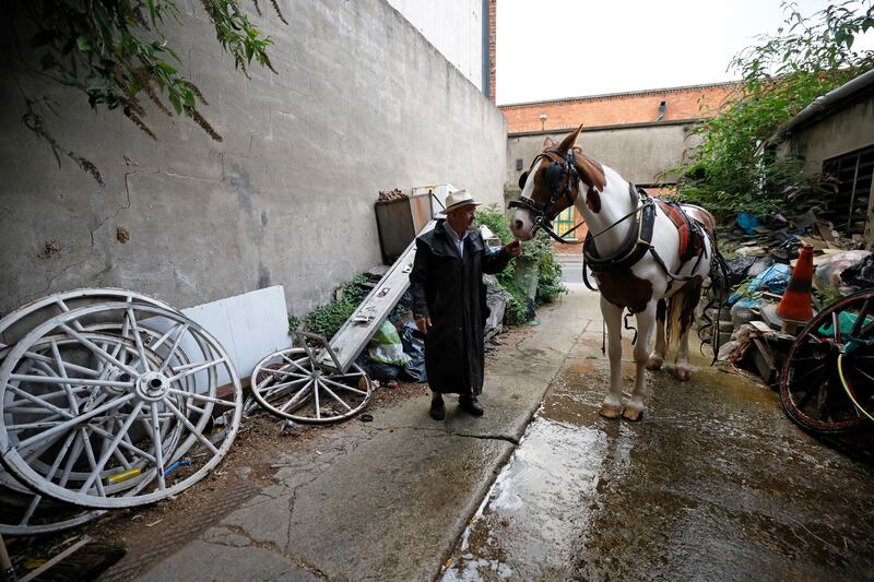Padser and his mare Christine. Photograph: Nick Bradshaw