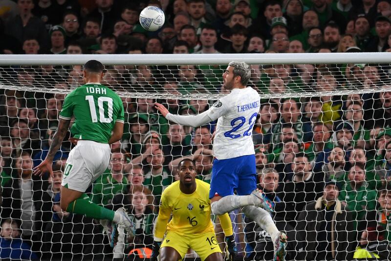 Adam Idah was heavily involved after coming on against France. Photograph: Getty Images