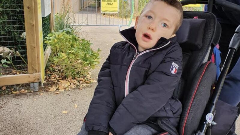 Luke Ryan, Seán’s older brother, who also has Spinal Muscular Atrophy. Photograph: Dara Mac Dónaill