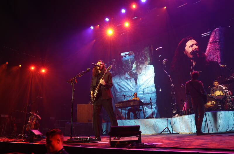 Hozier and his band. Photograph: Nick Bradshaw