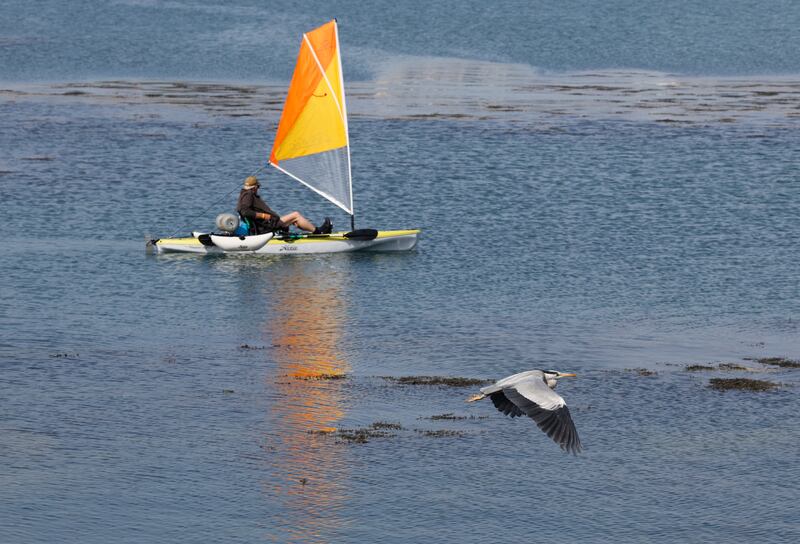 Warm weather by the sea in Sandycove, Dublin on Wednesday.  Photograph Nick Bradshaw