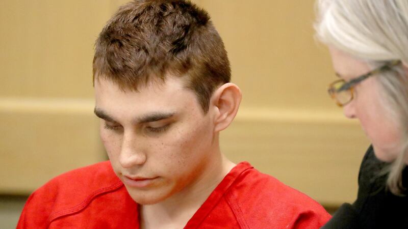 Florida school shooting Nikolas Cruz suspect in Broward circuit court, Fort Lauderdale, Florida on Monday. Photograph: Mike Stocker/EPA