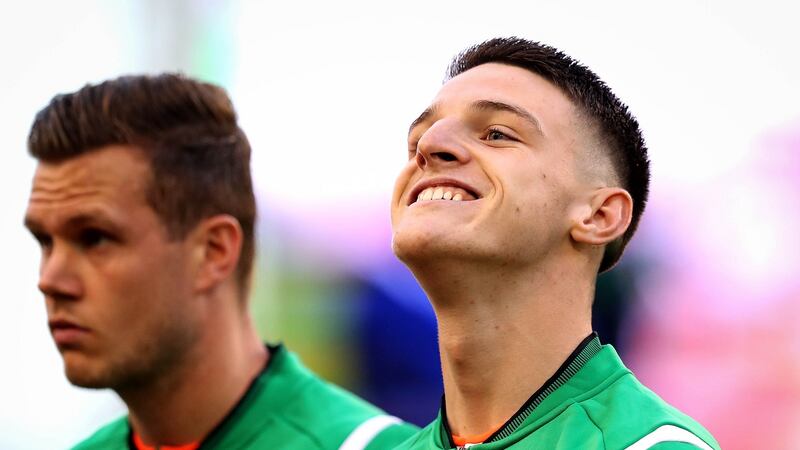 Rice spoke of having tears in his eyes during the national anthem. Photo: Ryan Byrne/Inpho