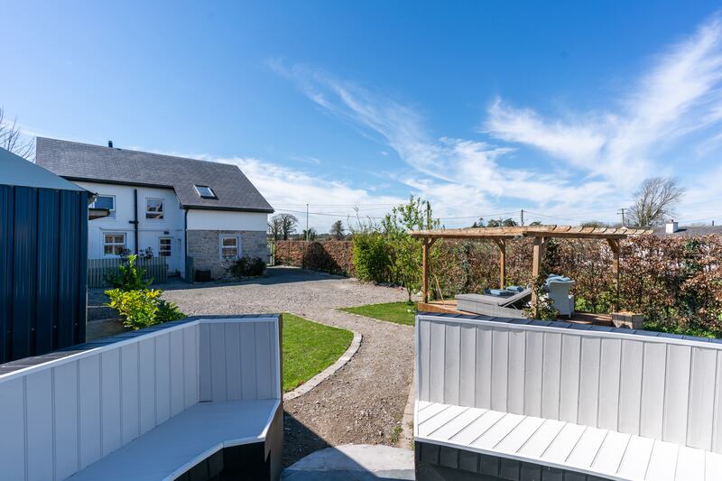 Garden view from accommodation pod