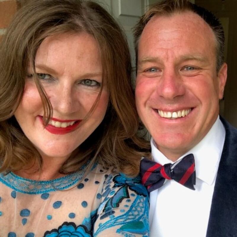 Clodagh Hayes and her husband Nick, who is stationed for a year in East Africa.