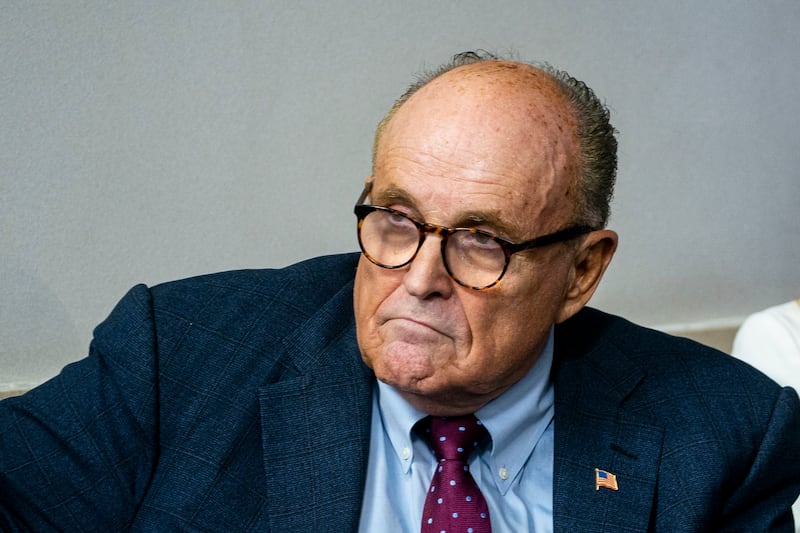 Rudy Giuliani, former personal lawyer to Donald Trump.  Photograph: Al Drago/New York Times
                      